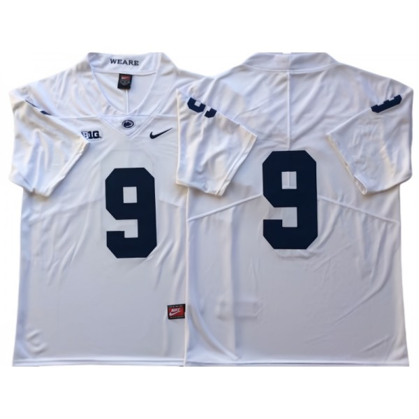 Penn State Nittany Lions #9 White College Football Jersey