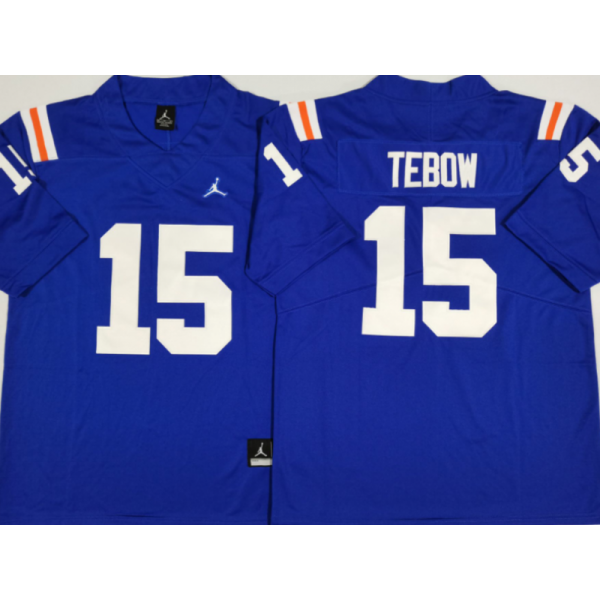 NCAA Florida Gators #15 Tim Tebow Blue Alternate College Football Jersey