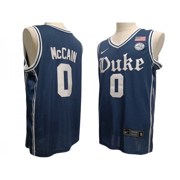 NCAA Duke Blue Devil #0 Jared McCain Navy College Basketball Jersey