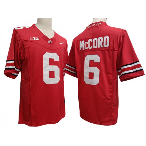 NCAA Ohio State Buckeyes #6 Kyle McCord Red College Football F.U.S.E. Limited Jersey