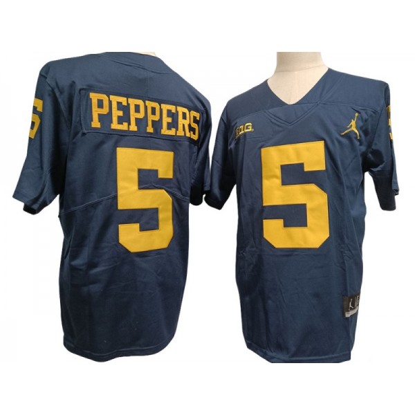 NCAA Michigan Wolverines #5 Jabrill Peppers Navy Vapor F.U.S.E. Limited Jersey