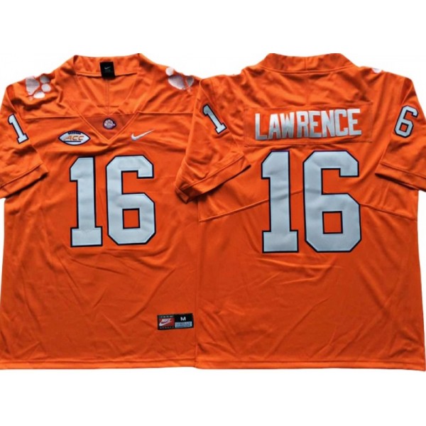 Clemson Tigers #16 Trevor Lawrence Orange College Football Jersey