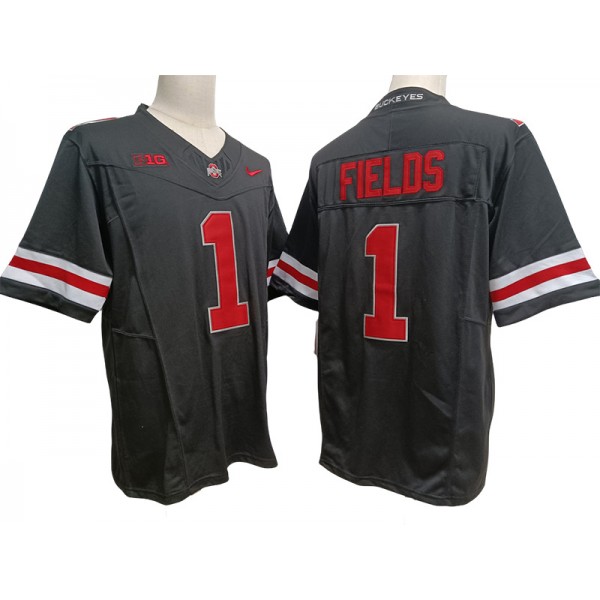 NCAA Ohio State Buckeyes #1 Justin Fields Black Vapor F.U.S.E. Limited Jersey