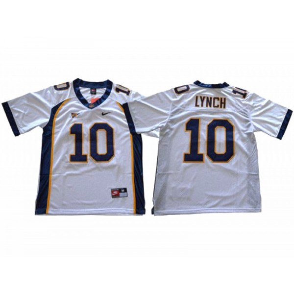 NCAA California Golden Bears #10 Marshawn Lynch White College Football Jersey