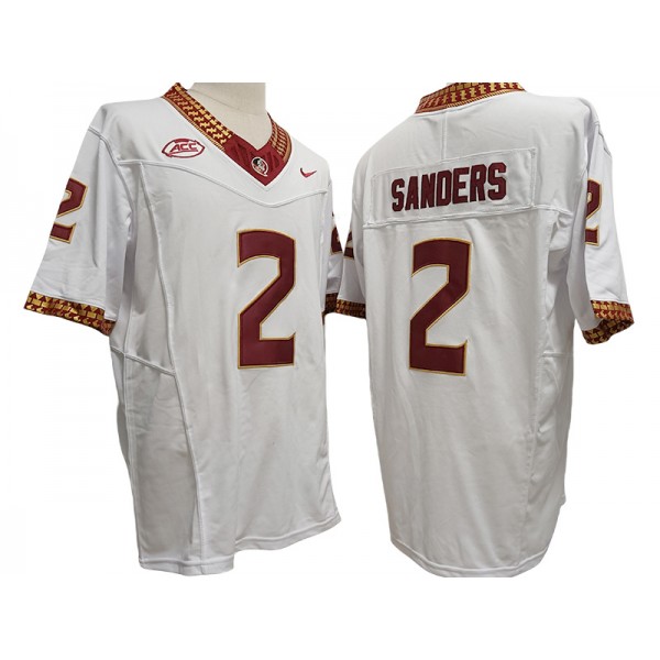 Florida State Seminoles #2 Deion Sanders White Vapor F.U.S.E. Limited Jersey