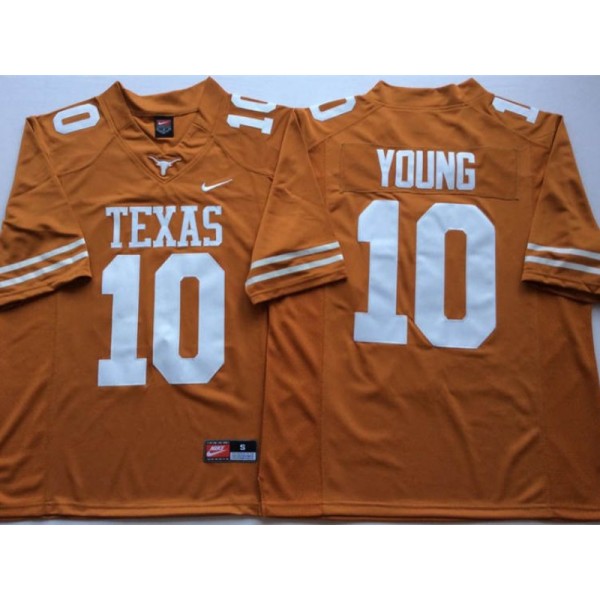 NCAA Texas Longhorns #10 Vince Young Orange College Football Jersey