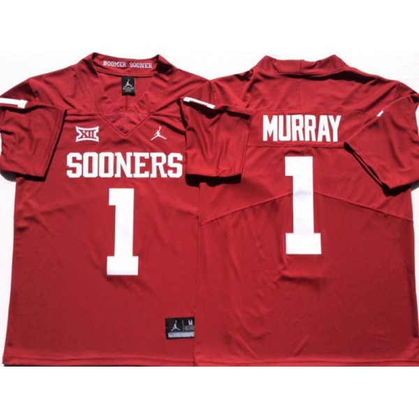 NCAA Oklahoma Sooners #1 Kyler Murray Red College Football Jersey