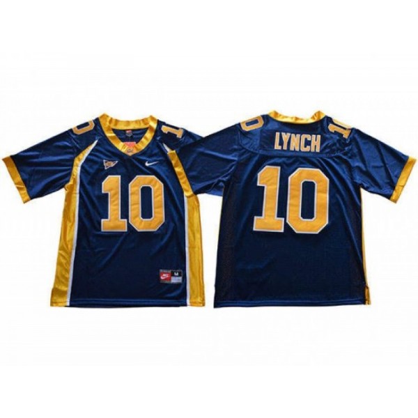 NCAA California Golden Bears #10 Marshawn Lynch Navy College Football Jersey