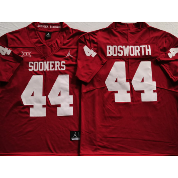 NCAA Oklahoma Sooners #44 Brian Bosworth Red College Football Jersey