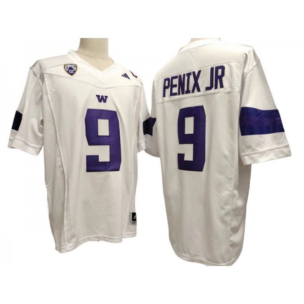 Washington Huskies #9 Michael Penix Jr White College Football F.U.S.E. Limited Jersey