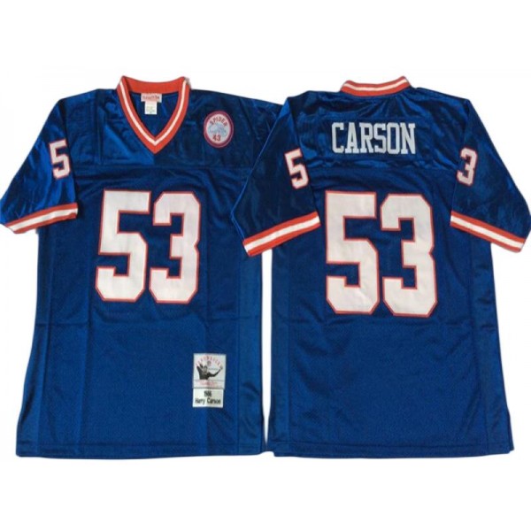 New York Giants #56 Lawrence Taylor 1990 Throwback Blue Jersey