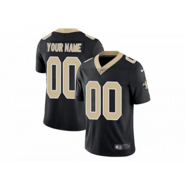 New Orleans Saints #00 Black Vapor Limited Custom Jersey