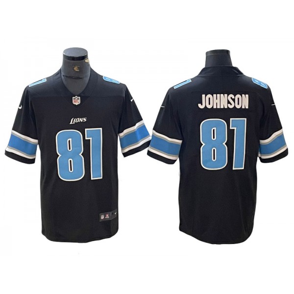 Detroit Lions #81 Calvin Johnson Black Vapor Limited Jersey