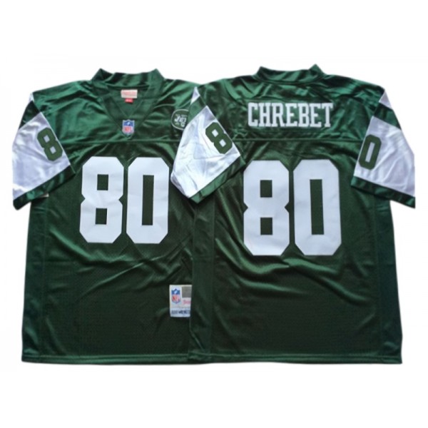 New York Jets #80 Wayne Chrebet 2000 Throwback Green Jersey