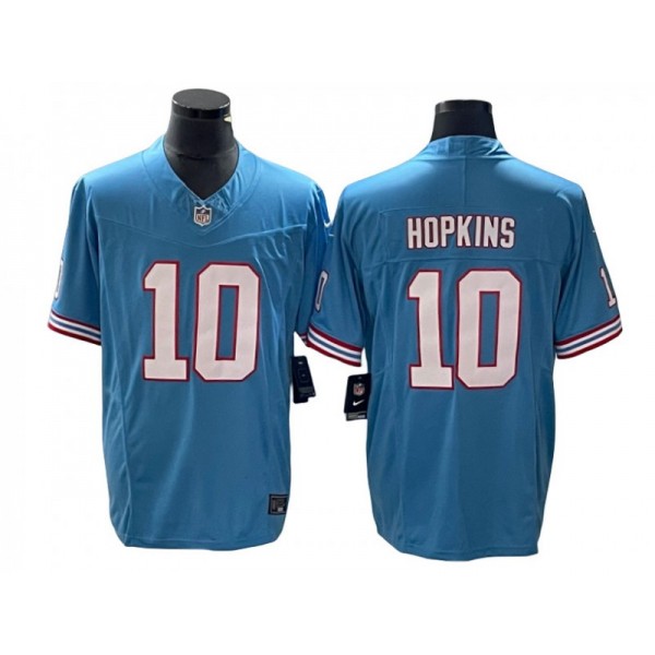 Tennessee Titans #10 DeAndre Hopkins Light Blue Throwback Vapor F.U.S.E. Limited Jersey