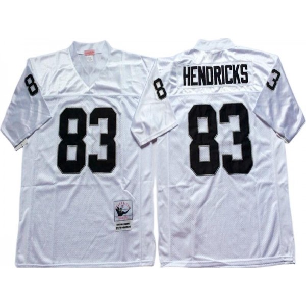 Raiders #83 Ted Hendricks Throwback White Jersey