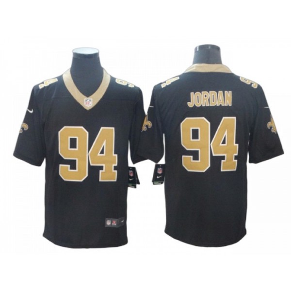 New Orleans Saints #94 Cameron Jordan Black Vapor Limited Jersey