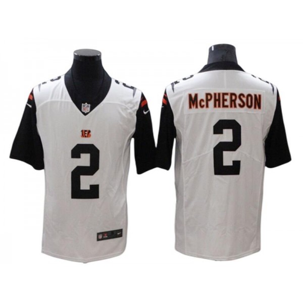 Cincinnati Bengals #2 Evan McPherson White Color Rush Vapor Limited Jersey