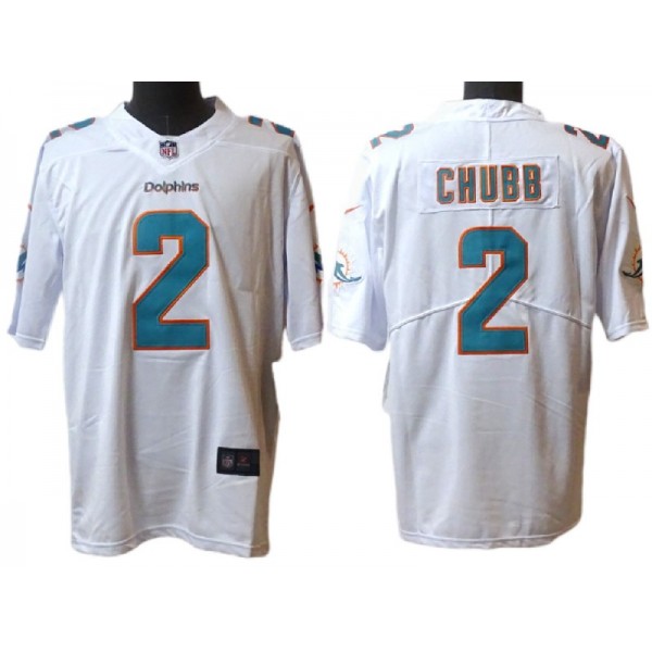 Miami Dolphins #2 Bradley Chubb White Vapor Limited Jersey