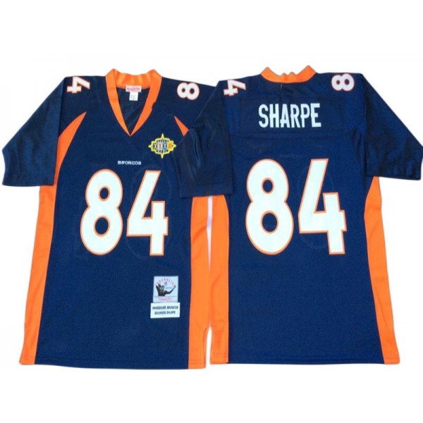 Denver Broncos #84 Shannon Sharpe 1997 Throwback Blue Jersey