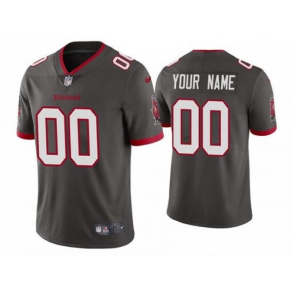 Tampa Bay Buccaneers #00 Gray Vapor Limited Custom Jersey