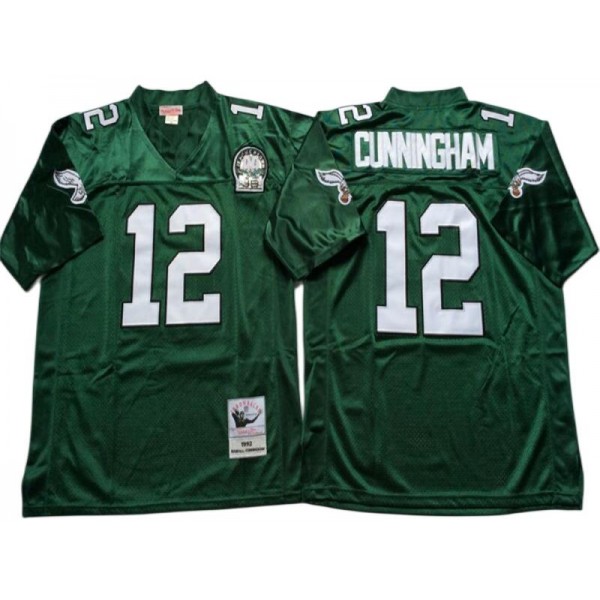 Philadelphia Eagles #12 Randall Cunningham 1992 Throwback Green Jersey