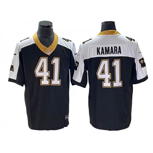 New Orleans Saints #41 Alvin Kamara Black Throwback Vapor F.U.S.E. Limited Jersey