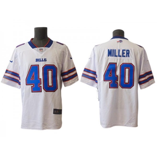 Buffalo Bills #40 Von Miller White Vapor Limited Jersey