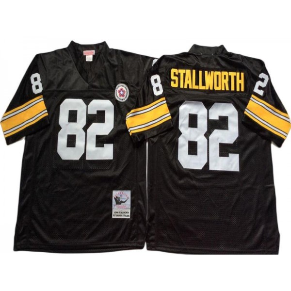 Pittsburgh Steelers #82 John Stallworth Throwback Black Jersey