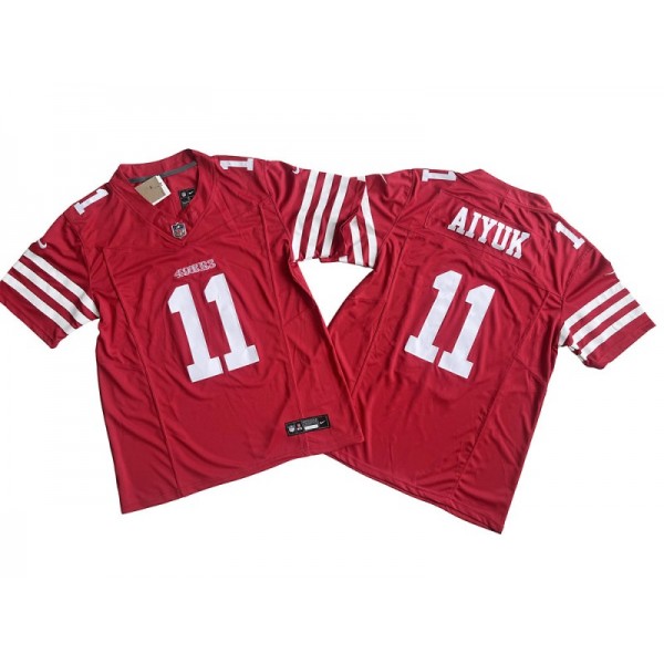 San Francisco 49ers #11 Brandon Aiyuk Red Vapor F.U.S.E. Limited Jersey