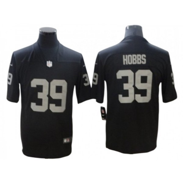 Las Vegas Raiders #39 Nate Hobbs Black Vapor Limited Jersey