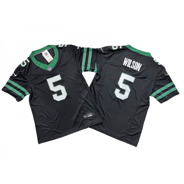 New York Jets #5 Garrett Wilson Black Vapor F.U.S.E. Limited Jersey