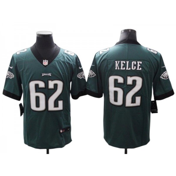 Philadelphia Eagles #62 Jason Kelce Green Vapor Limited Jersey