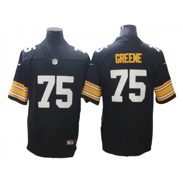 Pittsburgh Steelers #75 Joe Greene Alternate Black Vapor Limited Jersey