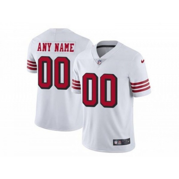 San Francisco 49ers #00 White Color Rush Limited Custom Jersey