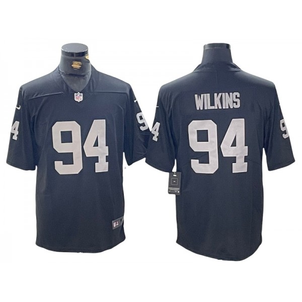 Las Vegas Raiders #94 Christian Wilkins Black Vapor Limited Jersey