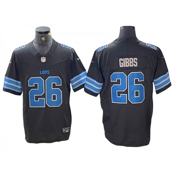 Detroit Lions #26 Jahmyr Gibbs Black 2024 Vapor F.U.S.E. Limited Jersey