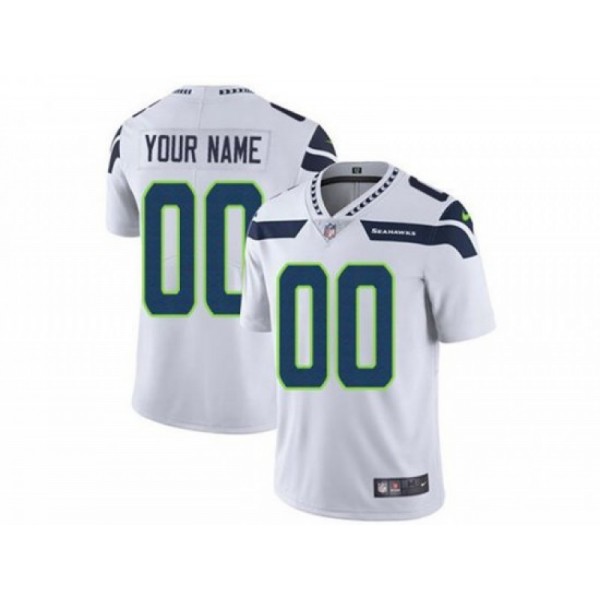 Seattle Seahawks #00 White Vapor Limited Custom Jersey