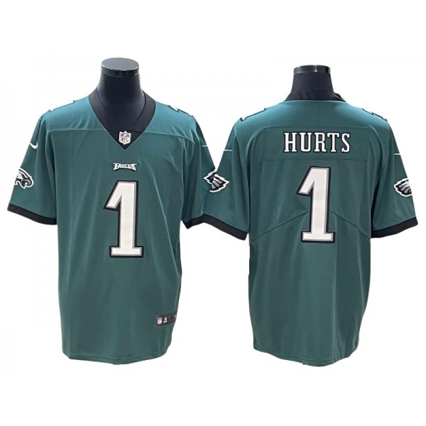 Philadelphia Eagles #1 Jalen Hurts Green Vapor Limited Jersey