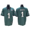 Philadelphia Eagles #1 Jalen Hurts Green Vapor Limited Jersey