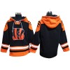 Cincinnati Bengals Black Lace-Up Pullover Hoodie Jersey