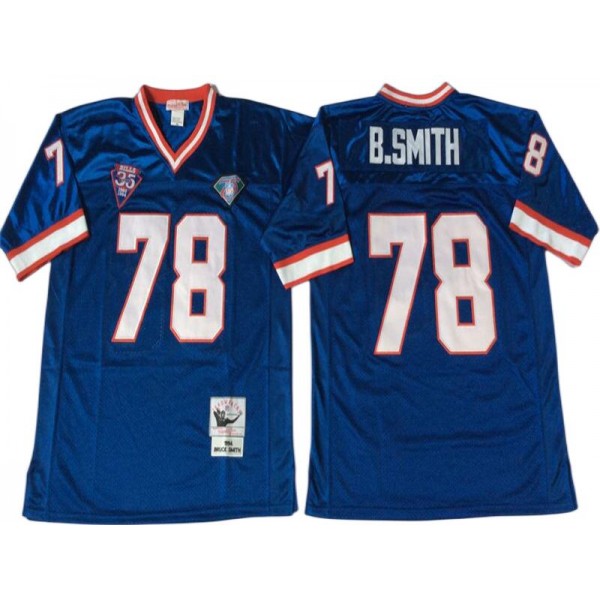 Buffalo Bills #78 Bruce Smith 1994 Throwback Blue Jersey