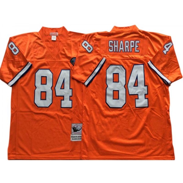 Denver Broncos #84 Shannon Sharpe 1994 Throwback Orange Jersey