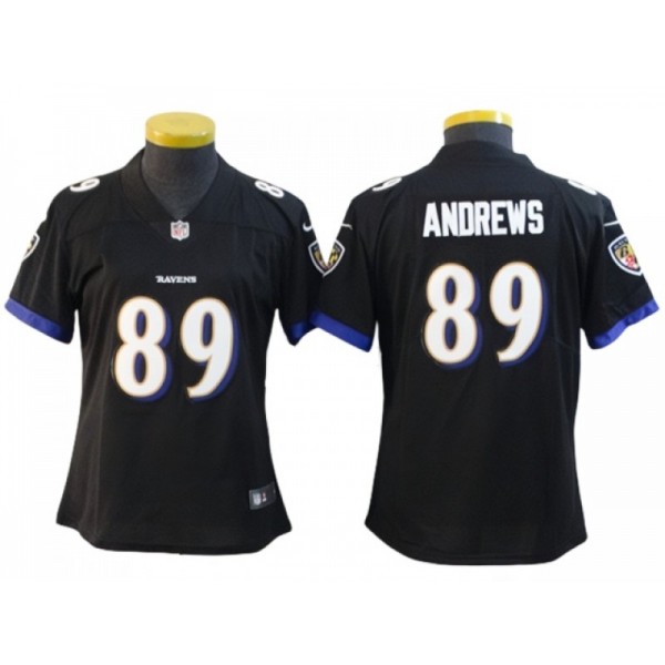 Baltimore Ravens #89 Mark Andrews Women's Black Vapor Limited Jersey