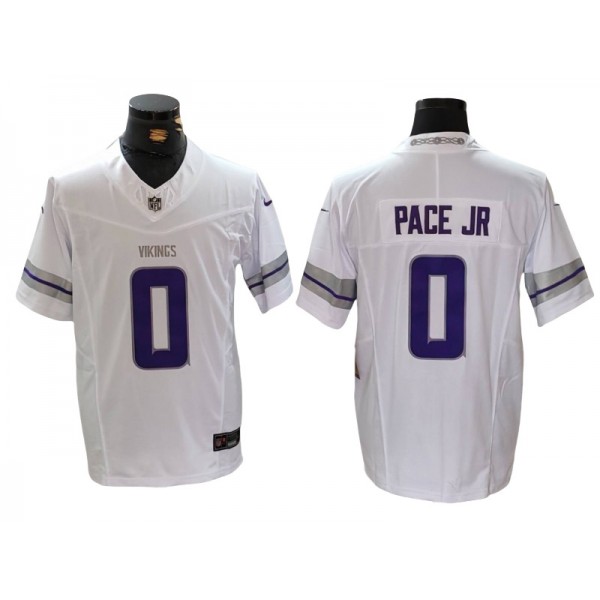 Minnesota Vikings #0 Ivan Pace Jr. White Alternate Vapor F.U.S.E. Limited Jersey