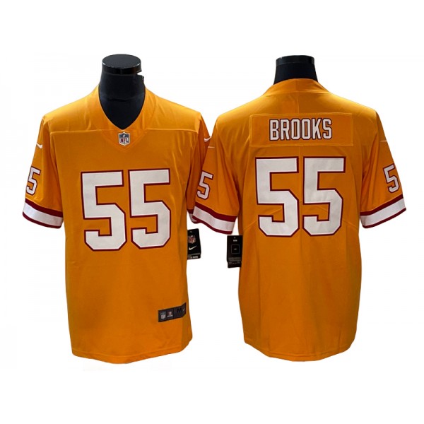 Tampa Bay Buccaneers #55 Derrick Brooks Orange Throwback Vapor Limited Jersey