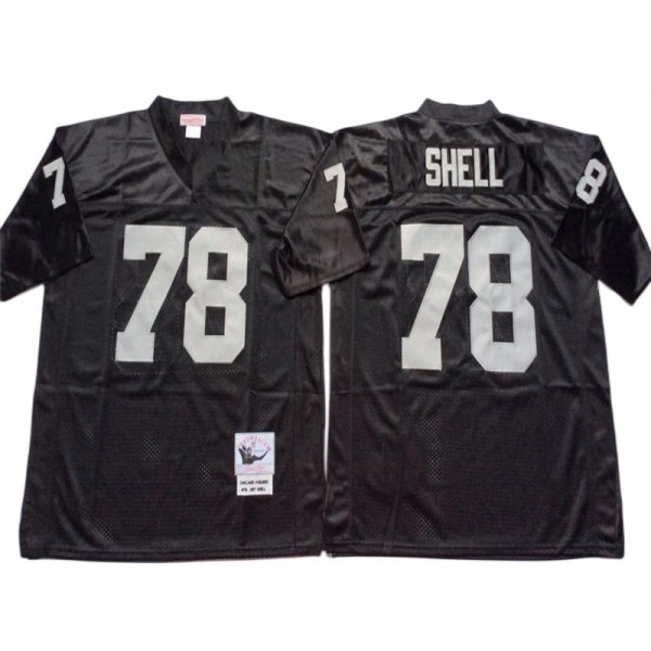 Raiders #78 Art Shell Throwback Black Jersey