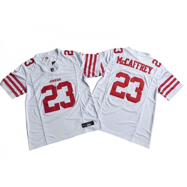 San Francisco 49ers #23 Christian McCaffrey White Vapor F.U.S.E. Limited Jersey