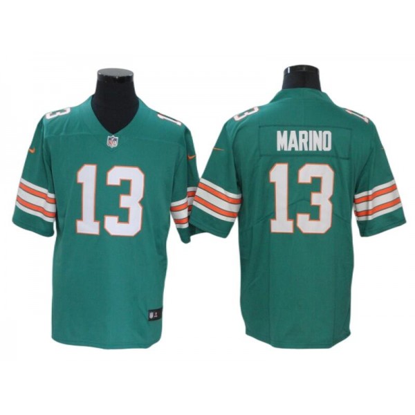 Miami Dolphins #13 Dan Marino Aqua Alternate Vapor Limited Jersey