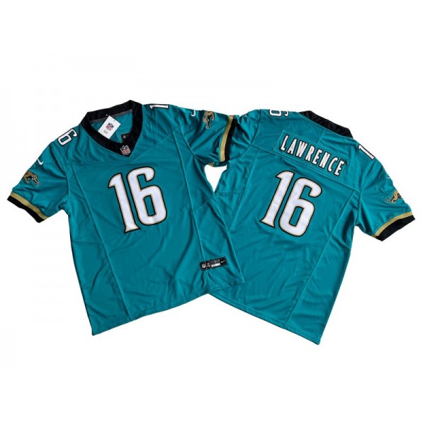 Jacksonville Jaguars #16 Trevor Lawrence Teal Prowler Throwback Vapor F.U.S.E. Limited Jersey